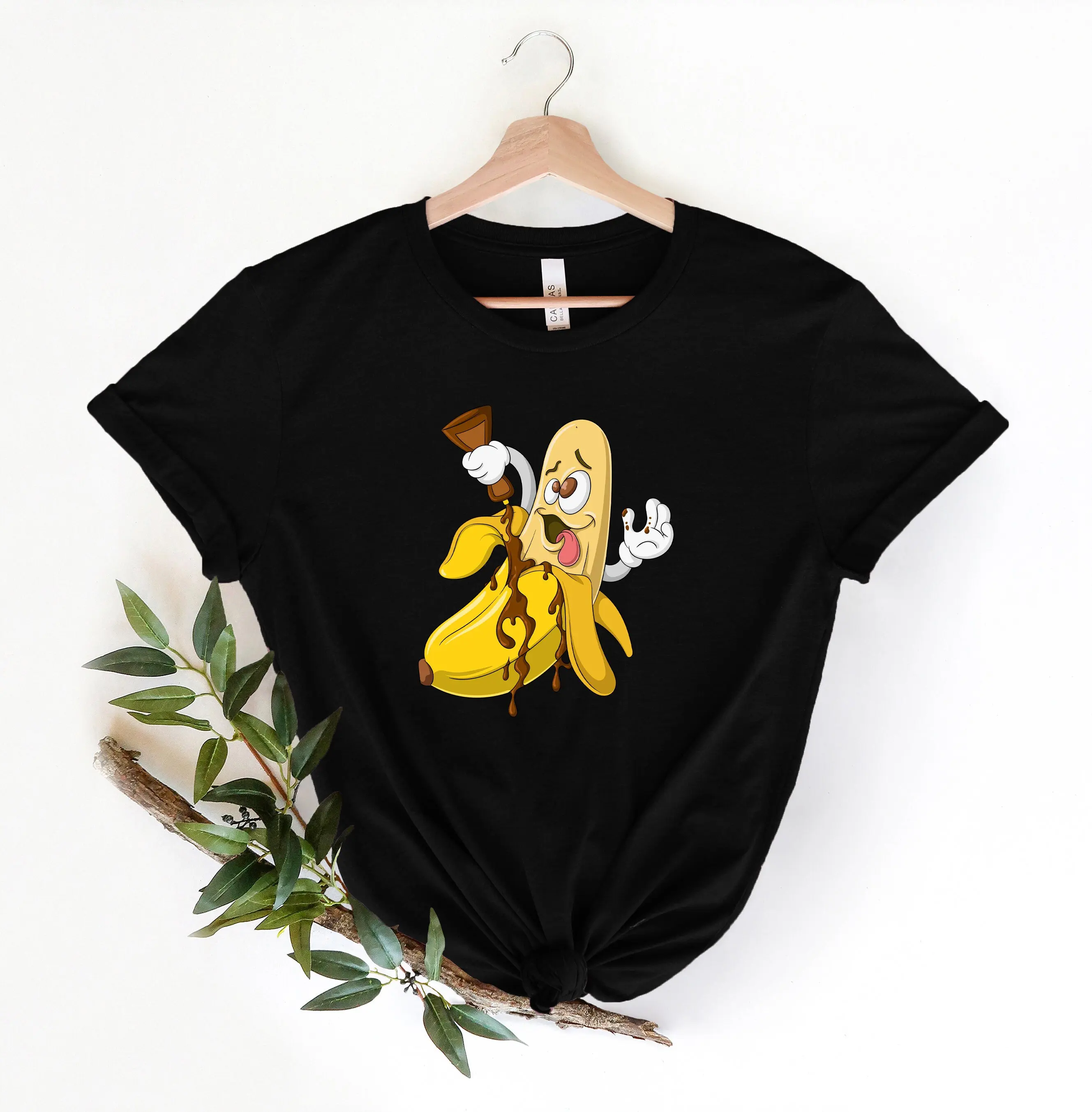 Kawaii Banana T Shirt Undressed Funny Lover Food For Her