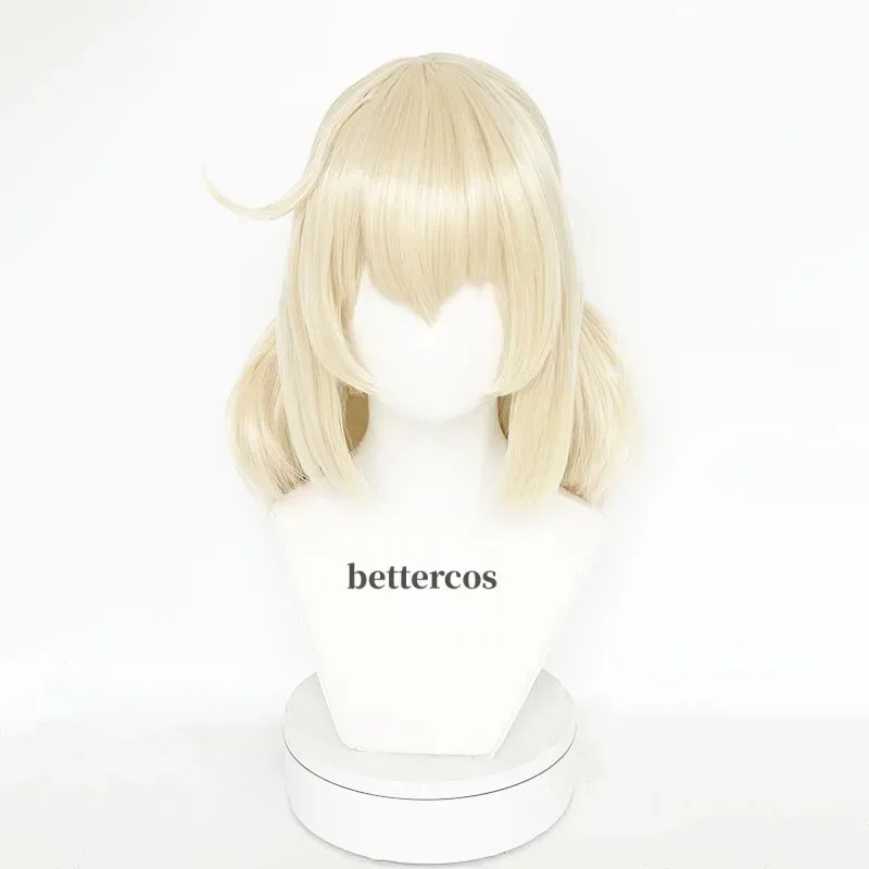 가발 금발 내열성 합성 머리 Klee 코스프레 + 가발 모자
