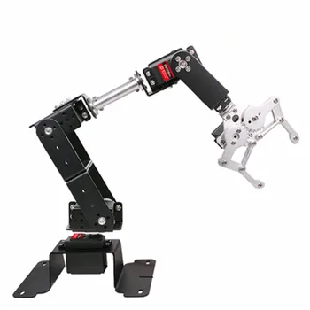 6 DOF DIY Robot Manipulator Metal Alloy Mechanical Arm Clamp Claw Kit Arduino Robotics Education mgservo Servo Programmable Kit