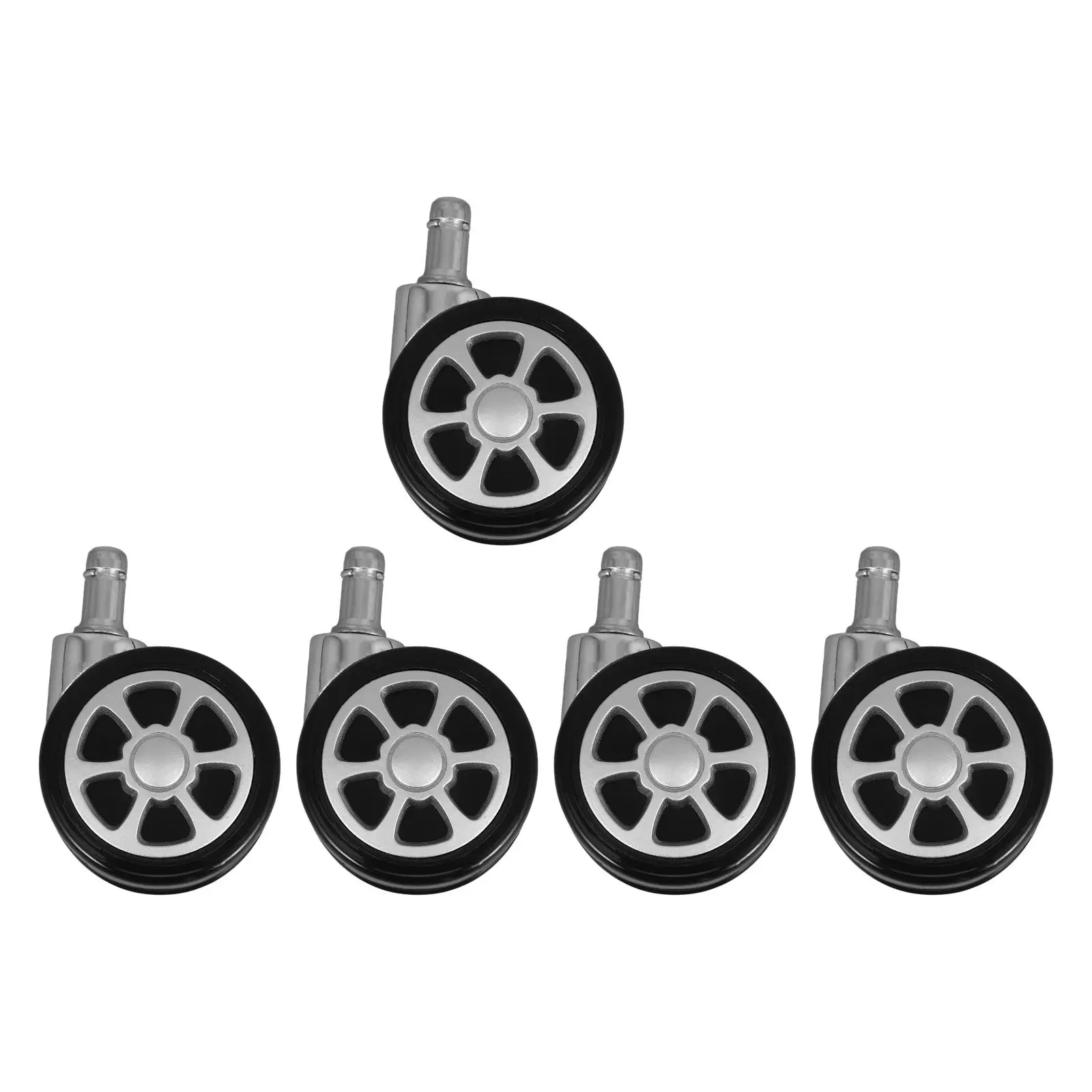 

5 Pcs Swivel Casters 25mm Desk Gaming Office Chair Wheels Replacement Nonslip Heavy Duty Furniture Caster Quiet Rolling
