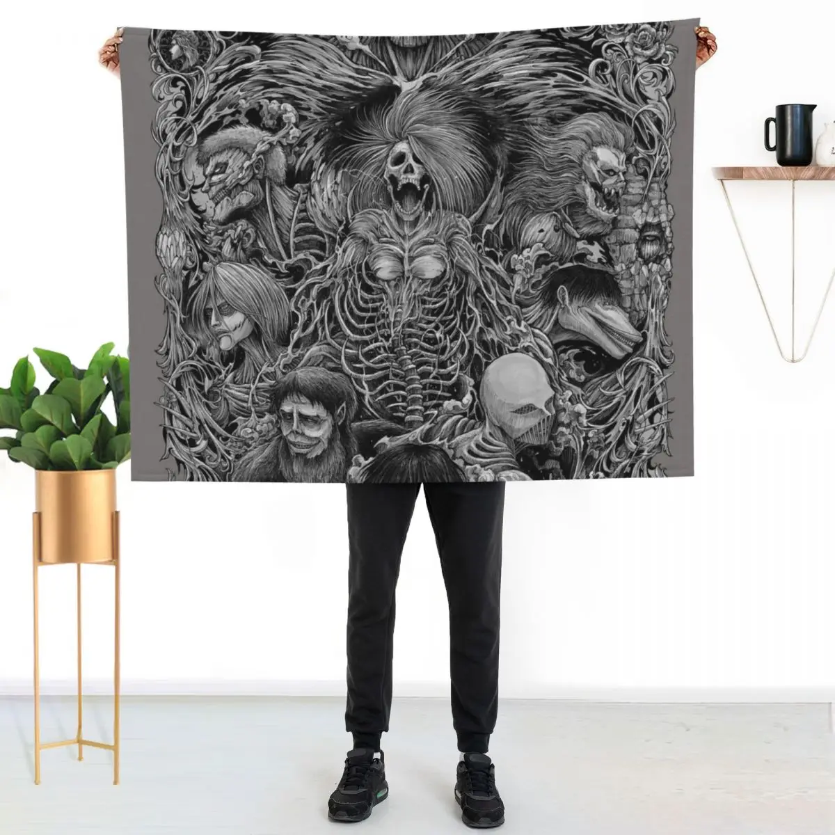 

Anime character Throw Blanket Multi Use Warm Blanket for Living Room Bedroom