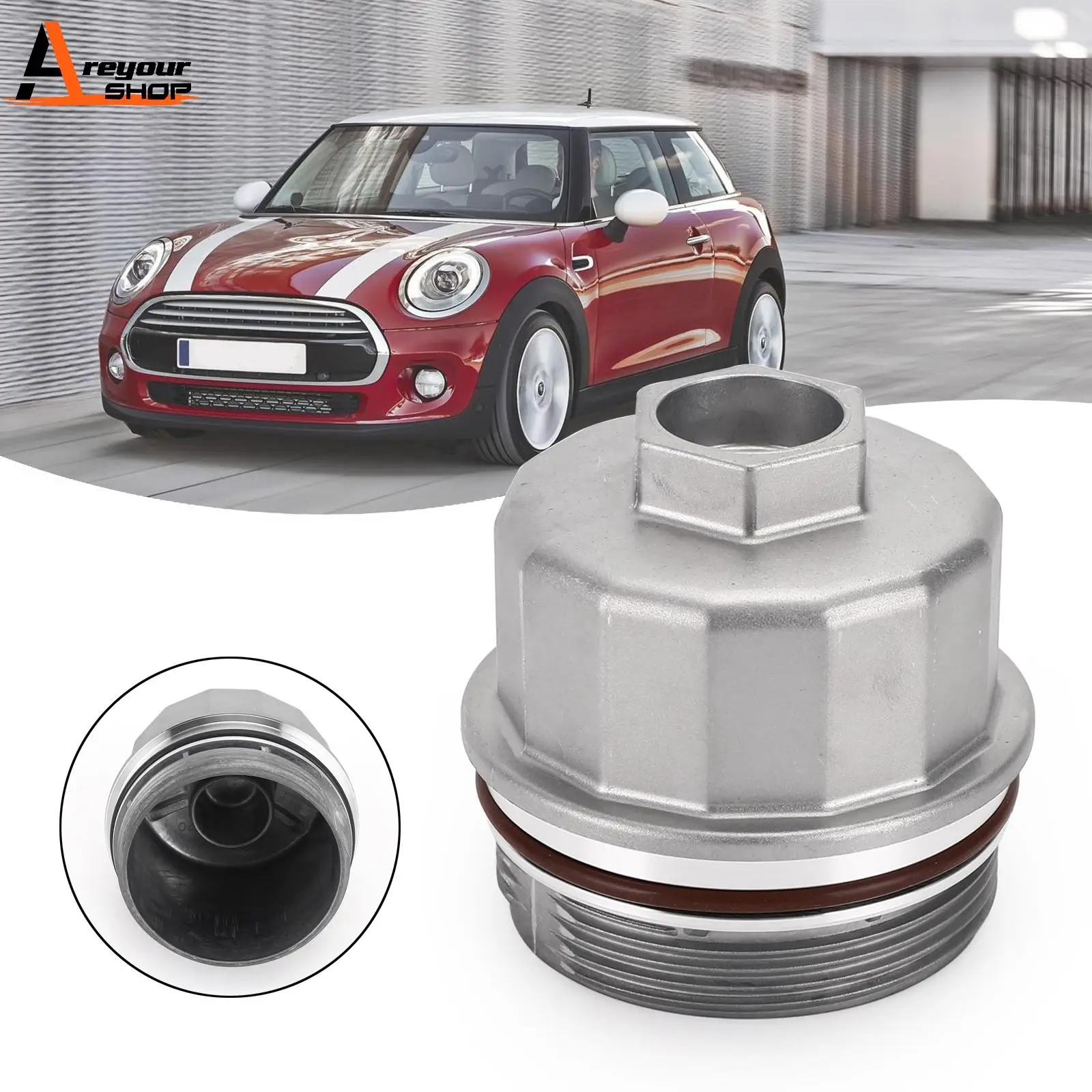 Areyourshop Oil Filter Housing Cover Cap Fit For Mini Cooper 1.6L 2002-2008 04693352AA 79J106  55231649 15358 Car Parts