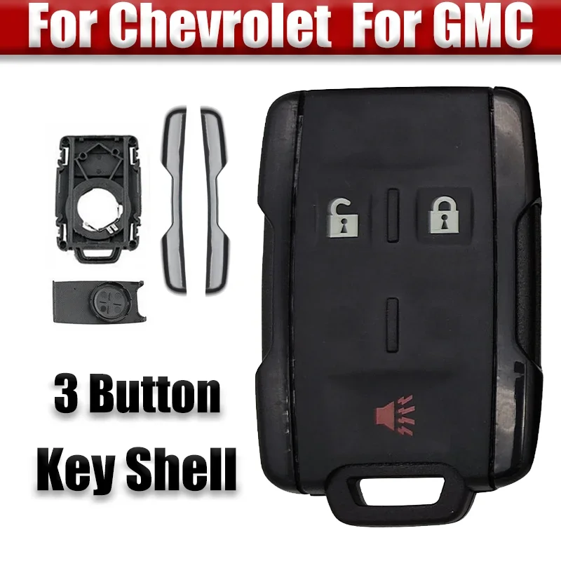 3 Button Car Remote Key Shell Cover For Chevrolet Silverado 1500 2500 3500 Tahoe Suburban For GMC Yukon Sierra 1500 2500 3500