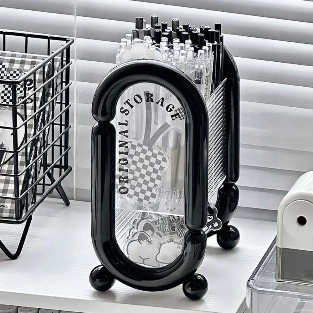 Large Capacity Pen Holder Simple Multi-function Pen Storage Box Tabletop Storage Home Office Stationery Organizer School Office