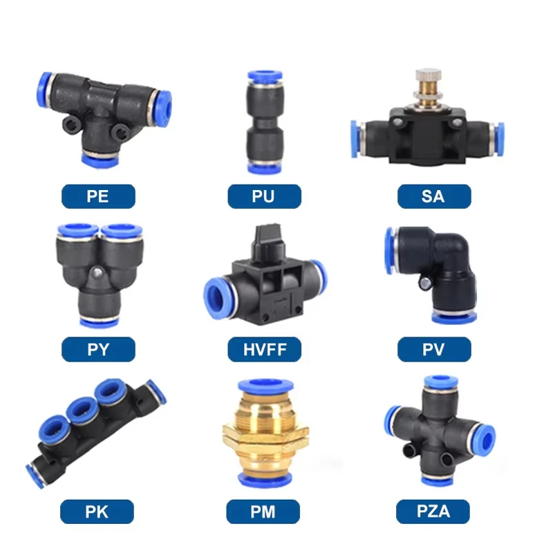 

1PCS PU/PY/PV/PZA/PE Pneumatic Fitting Pipe Tube Air Quick Fittings 4mm 6mm 8mm 10mm 12mm 14mm Water Push In Hose Couping