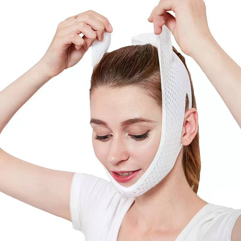 Breathable V Face Cheek Lift Up Band Face Thin Mask Reduce Double Chin V-line Shaping Bandage Anti Wrinkle Tension Firming