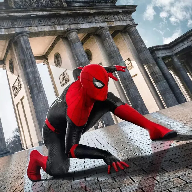 Setelan Pertempuran Spider Man Pahlawan Super Anime Miles Raimi Black Spider Gwen Jumpsuit Cosplay Ekspedisi Kostum Cosplay Halloween