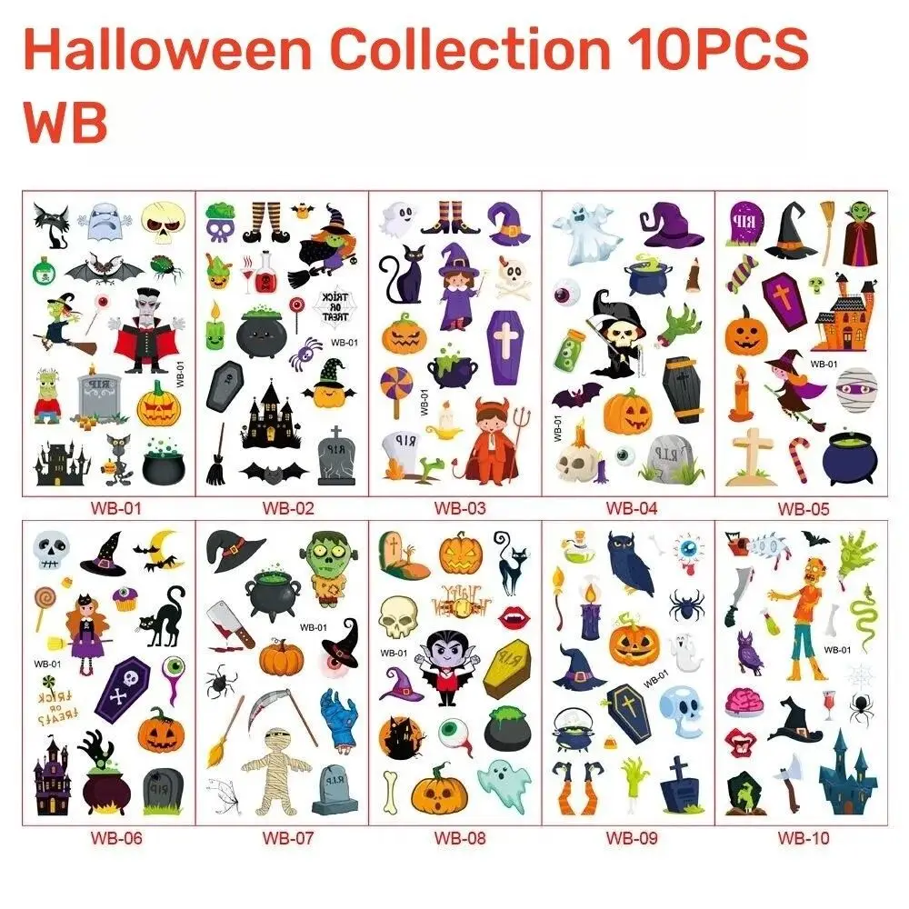 

Bloody Scars Halloween Temporary Tattoos Scar Spider Design Waterproof Tattoo Stickers Spider Scar Lifelike Face Makeup