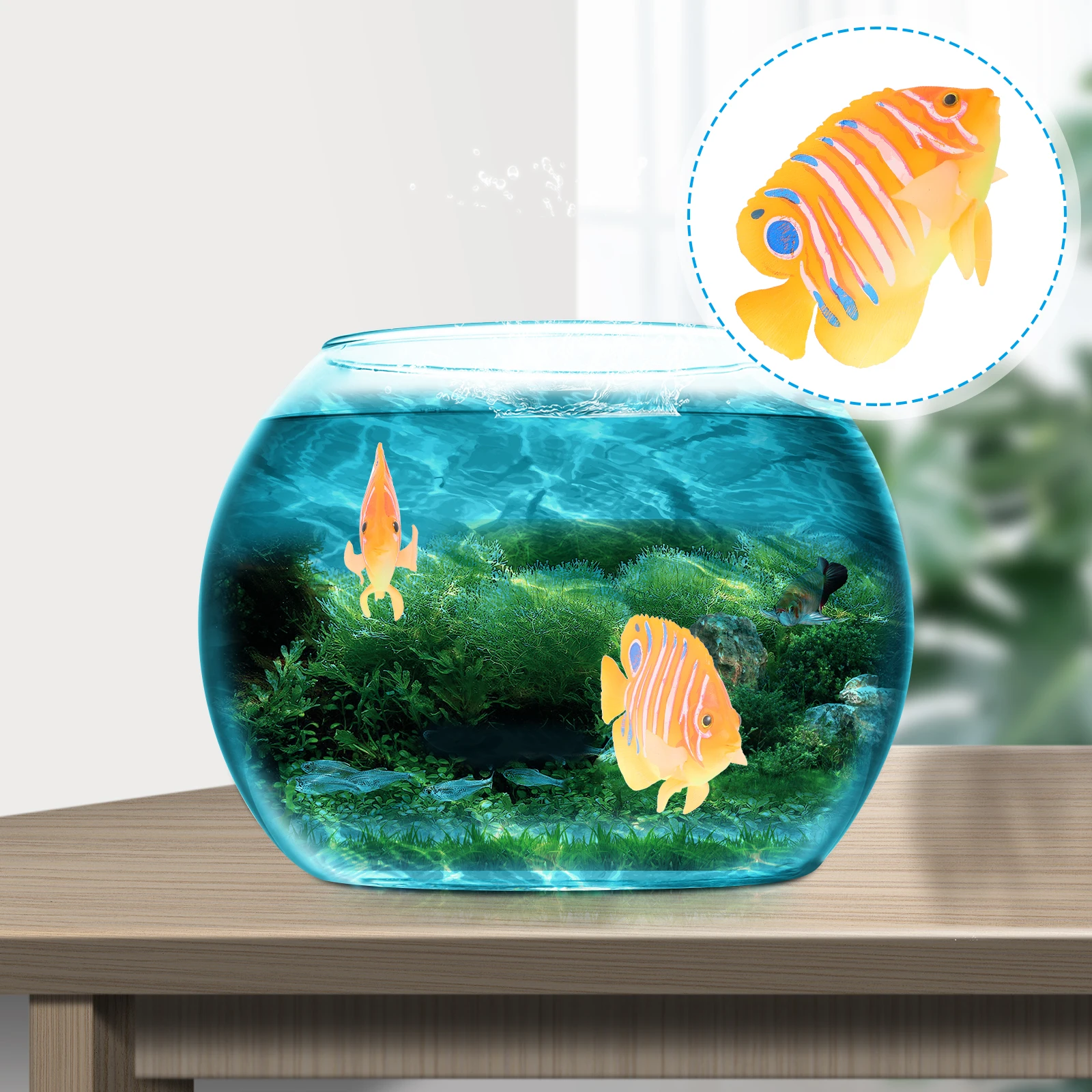

1pc Angelfish Aquarium Landscaping Decor Tank Ornament Plastic Simulation Fish Aquarium Fish Decor For Tank Landscaping