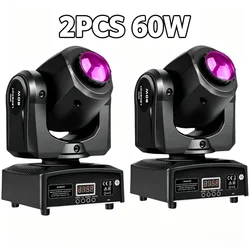 2PCS 60W Mini Led Dmx Gobo Moving Head Spot Light For Club Dj Stage Lighting Party Disco Wedding Event