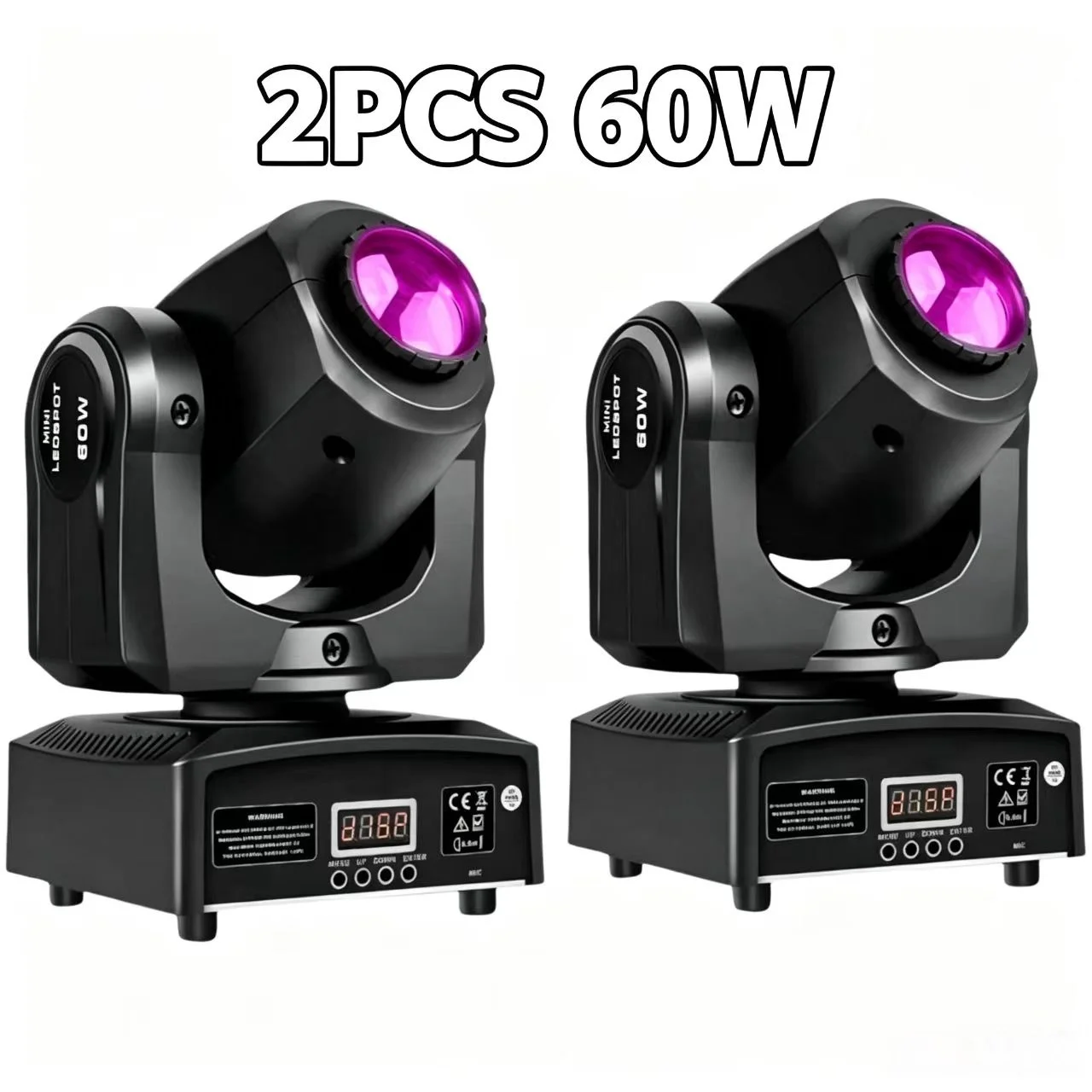 2PCS 60W Mini Led Dmx Gobo Moving Head Spot Light For Club Dj Stage Lighting Party Disco Wedding Event