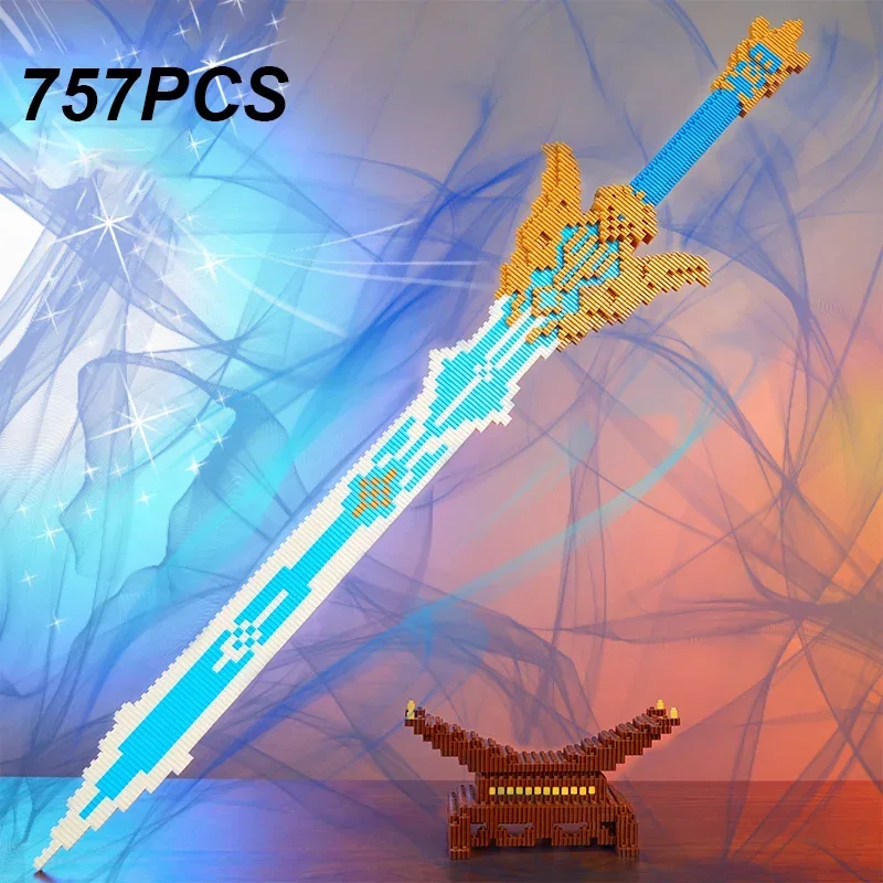 757PCS Samurai Sword Building Blocks Classic Anime Ninja Knife Sword Model Assembly Bricks Boy Toy Christmas Gifts For Children