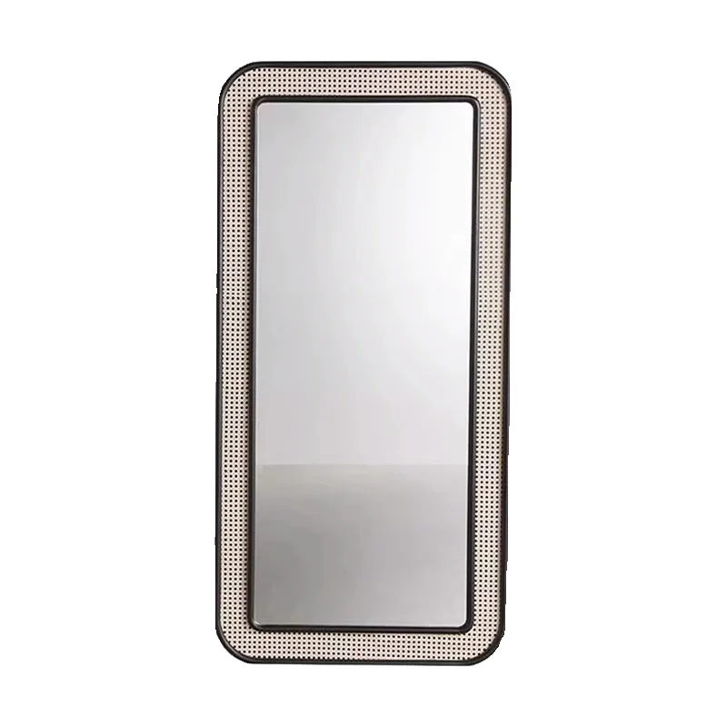 Retro style light luxury try-on full-length mirror retro full-body mirror girls bedroom simple home