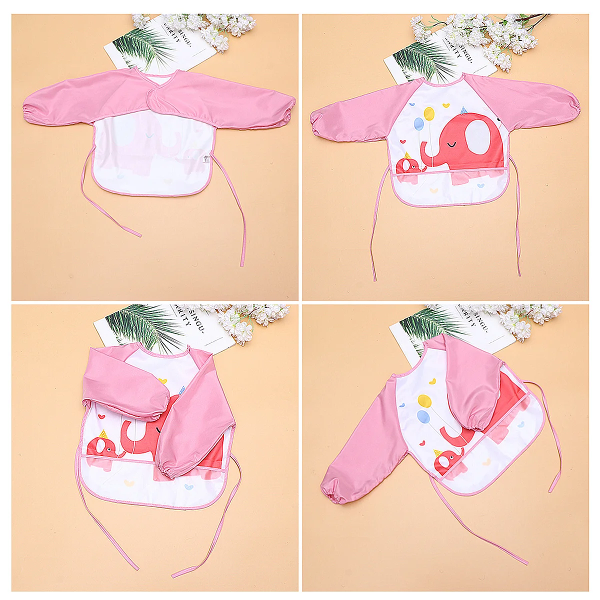 

Waterproof Apron For Washable Painting Smock With Pocket Safe Comfortable Material For Drawing Eating Protection 0-3 Years