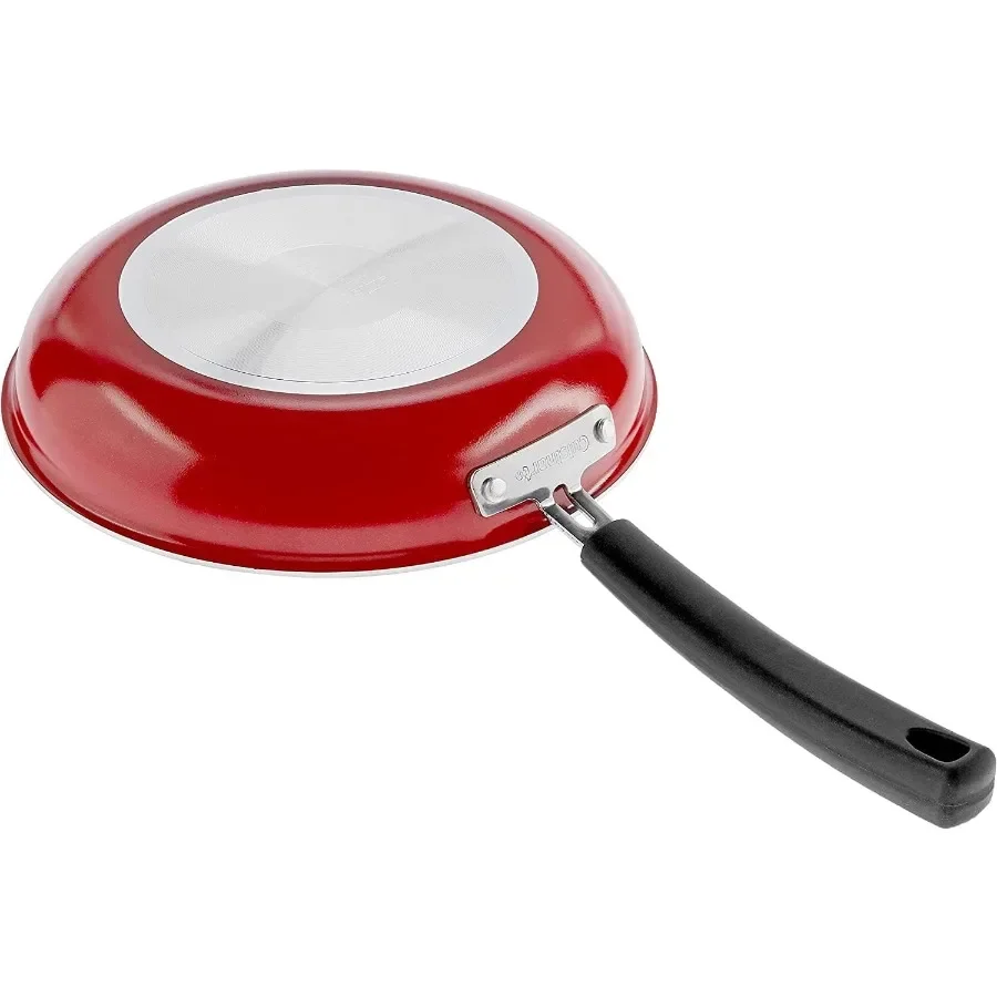 54C11R Набор посуды с антипригарным покрытием Ceramica XT из красного цвета и нержавеющей стали для домашней кухни, приготовления пищи, прочное керамическое покрытие wi