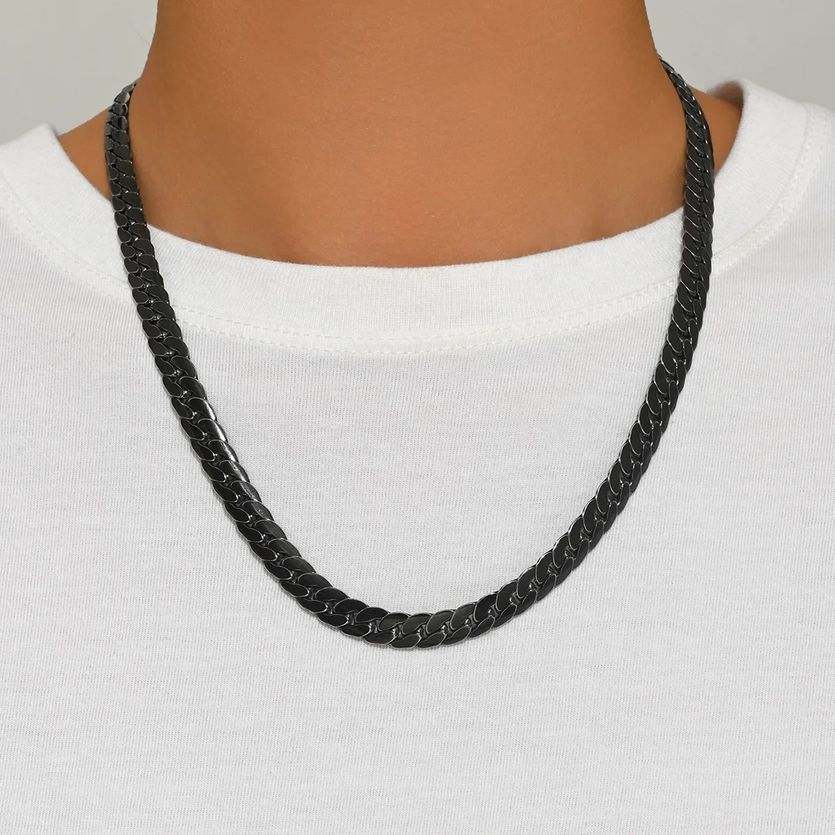 Choose Style Choker Brand New Stainless Steel Cable Curb Link Twisted Chain Necklace Vintage Black For Mens Women Boys XMAS Gift