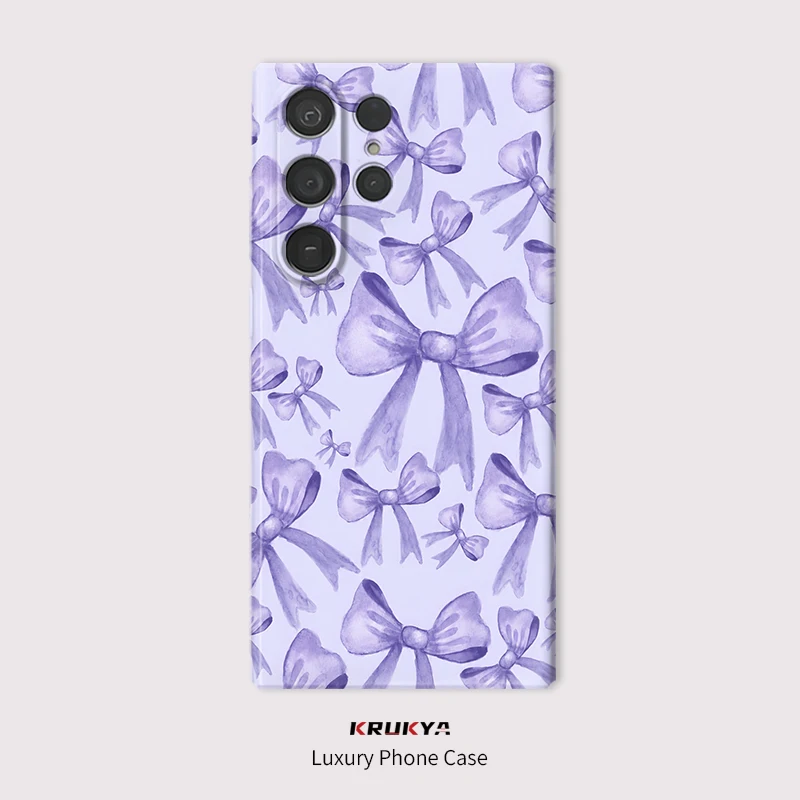 Print Flowers Phone Case For Samsung Galaxy S24 FE S26 Ultra S20 S21 S22 S25 Plus S23+ 5G Hard PC Shockproof Protective Cover