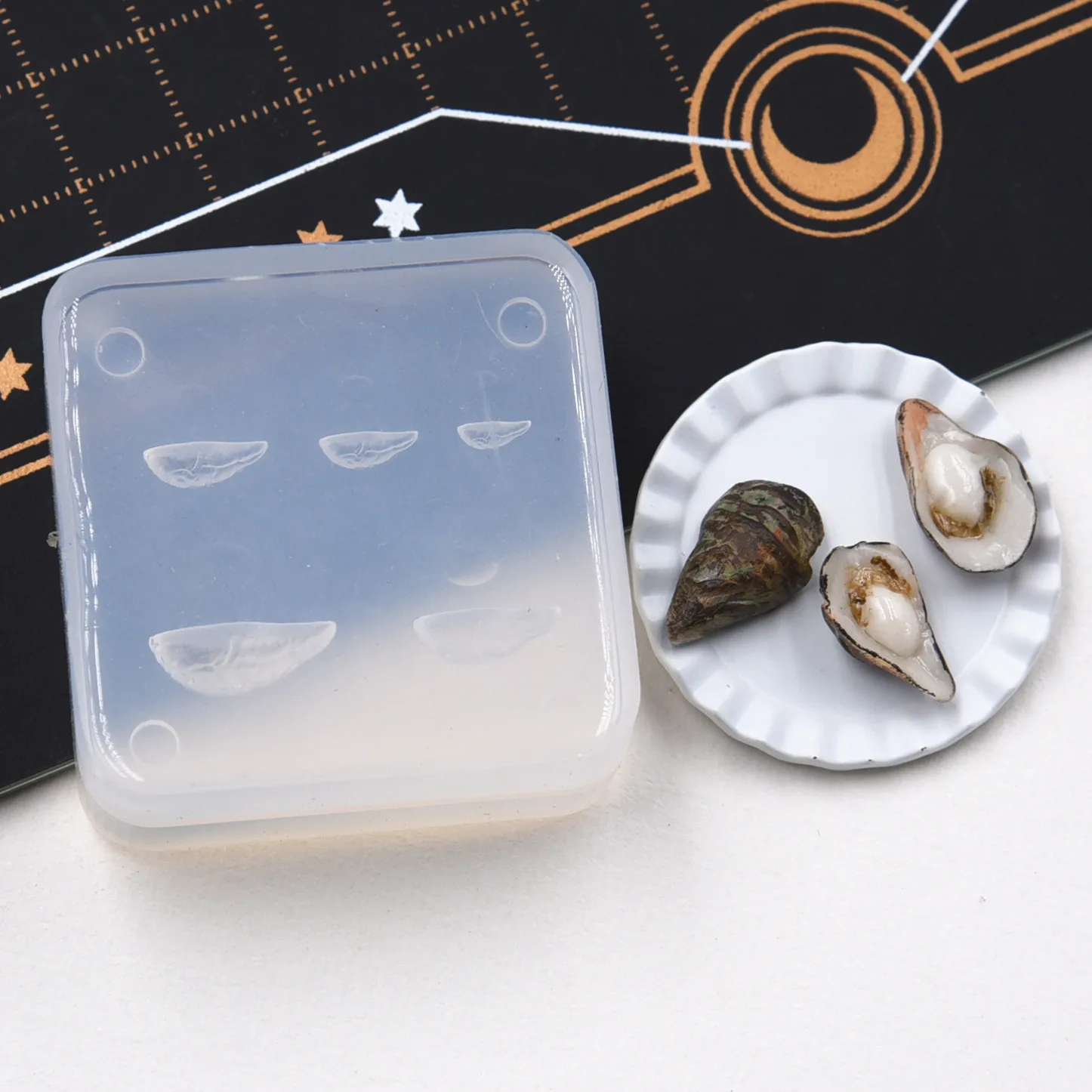 

Mini 3D Sea Food Fresh Oyster Silicone Mold Ceramic Clay DIY tools