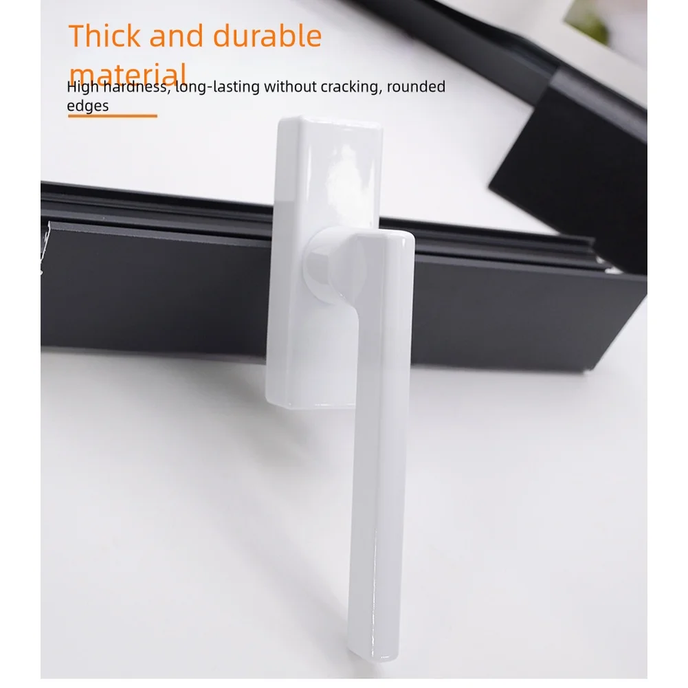 1 Piece White Aluminum Alloy Casement Window Handle Inward Opening Inverted High Temperature Baking Finish For Home Hardware