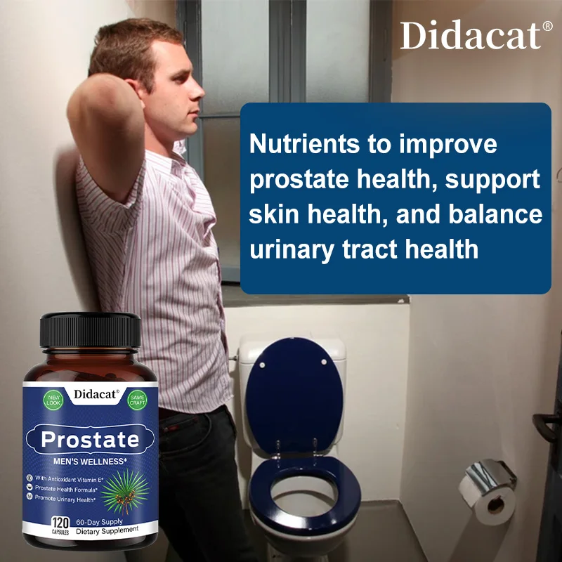 Prostate Supplements Saw Palmetto Extract Capsules Plant Sterol Complex - Urinary Health Vitamins Male Hair Support