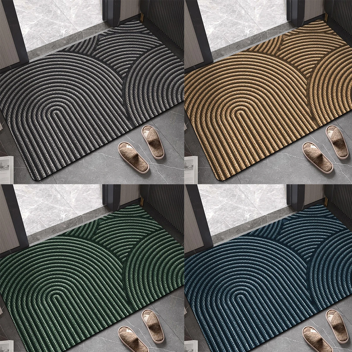

1pc Non-Slip,Durable 3D Groove Outdoor Doormat,Easy-to-Clean Floor Mat,Suitable for Indoor/Outdoor Entryways,Home Entrance Decor