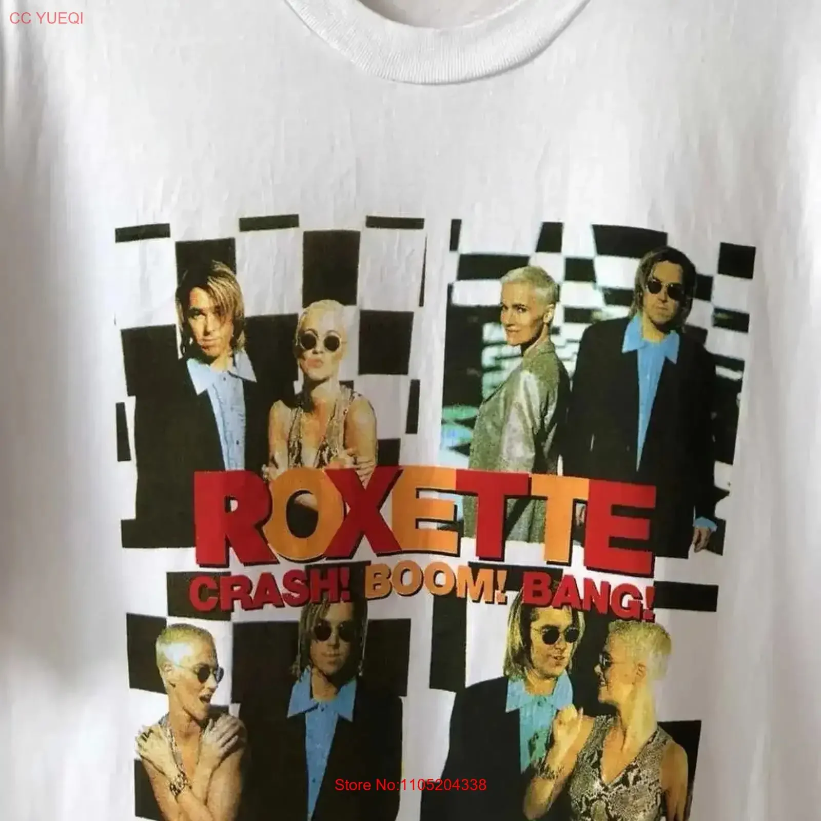 Roxette Band Crash Boom Bang Cotton T Shirt S To 5XL BS082 vintage Washed Stylish Comfortable Casual streetwear Slightly
