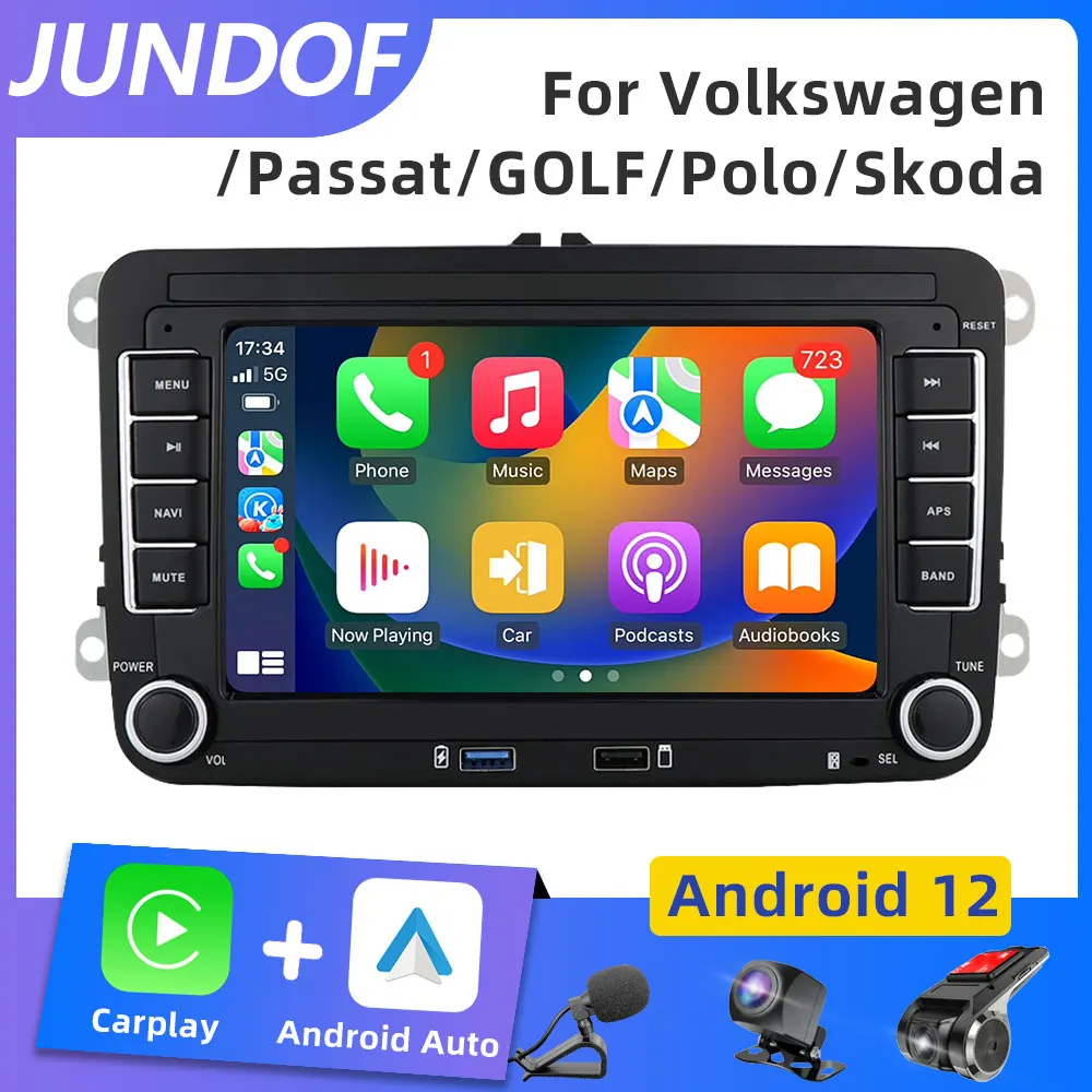 Car Radio 2din Android Auto For Volkswagen VW CC Passat B7 Polo Golf 5 6 Jetta mk5 mk6 Carplay Audio Stereo DSPMultimedia Player