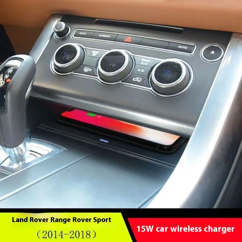 For Land Rover Range Rover Sport 2014-2018 Car center console phone charger fast wireless charger charging plate charging holder