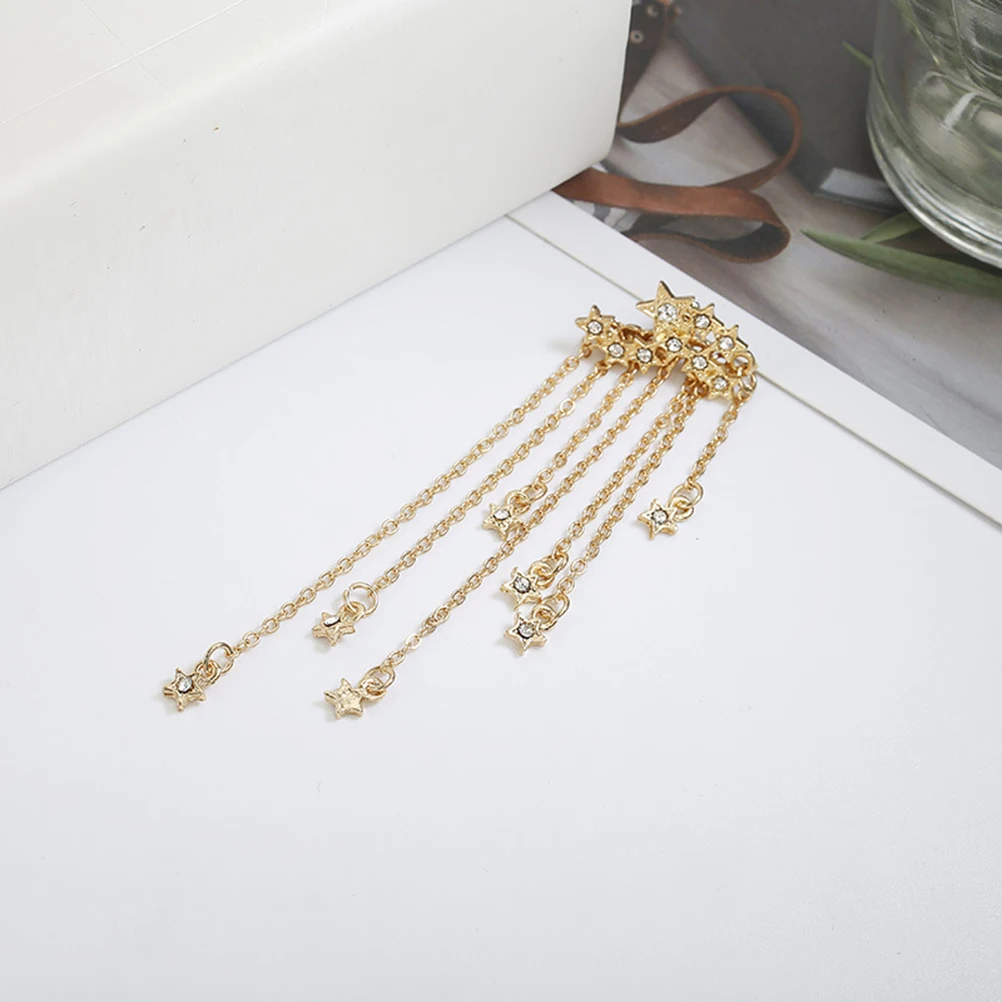 

Cute Long Tassel Earrings Alloy Women'S Dangle Shining Pendant Star Jewelry For Valentine'S Holiday Party Anniversary Christmas