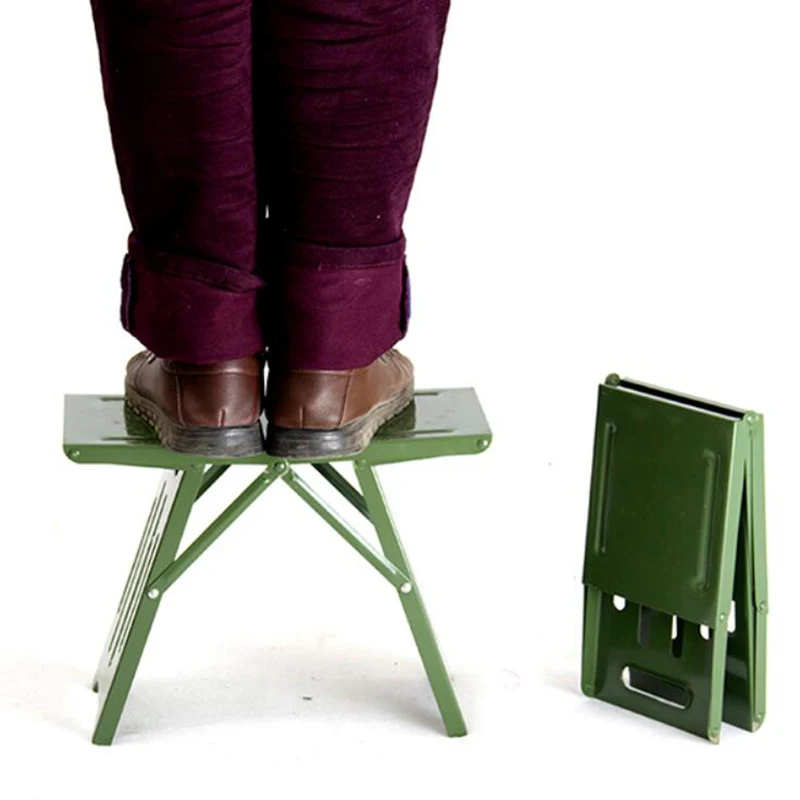 Kursi bangku Kemah lipat portabel baja untuk memancing luar ruangan Backpacking Hiking-kecil: 29x13x20cm, besar: 35x16x27cm 캠의lic