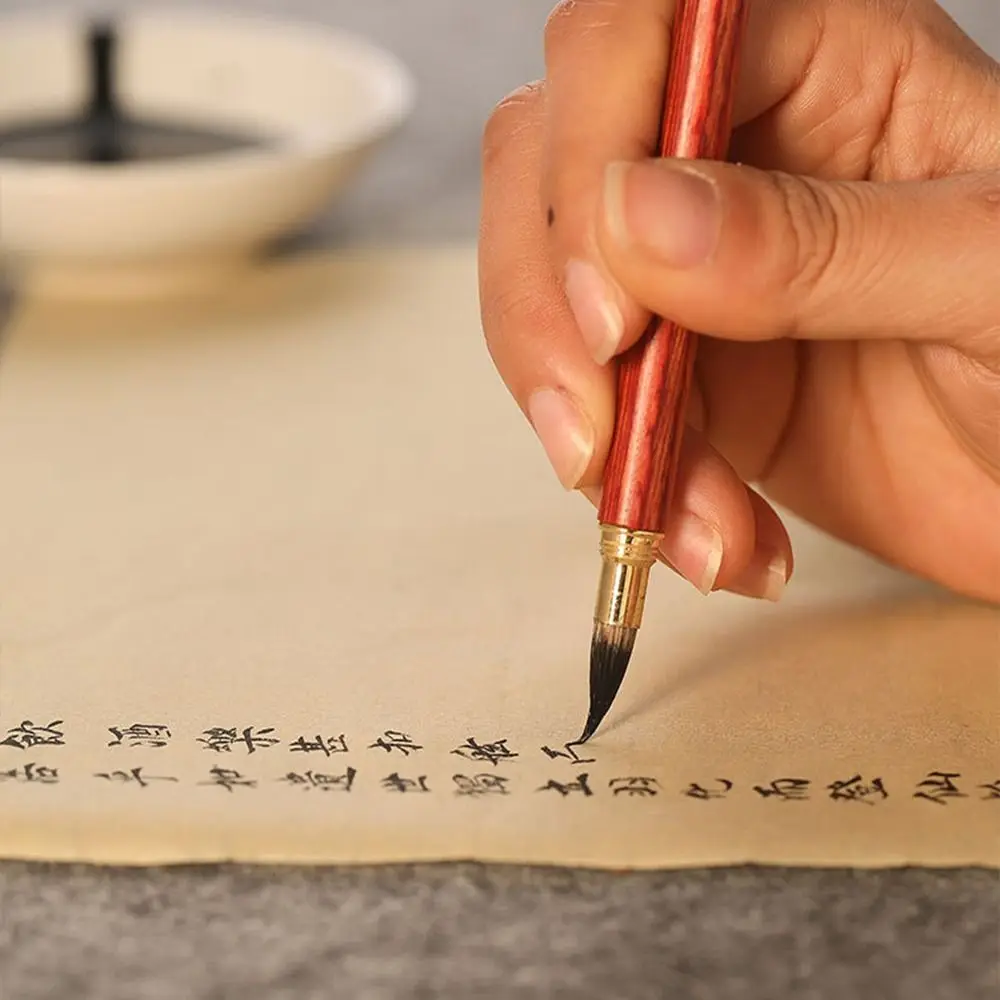 Pincel de caligrafía, pincel de pintura artística, pinceles chinos, pincel de escritura para pintura al óleo, mango de madera crujiente