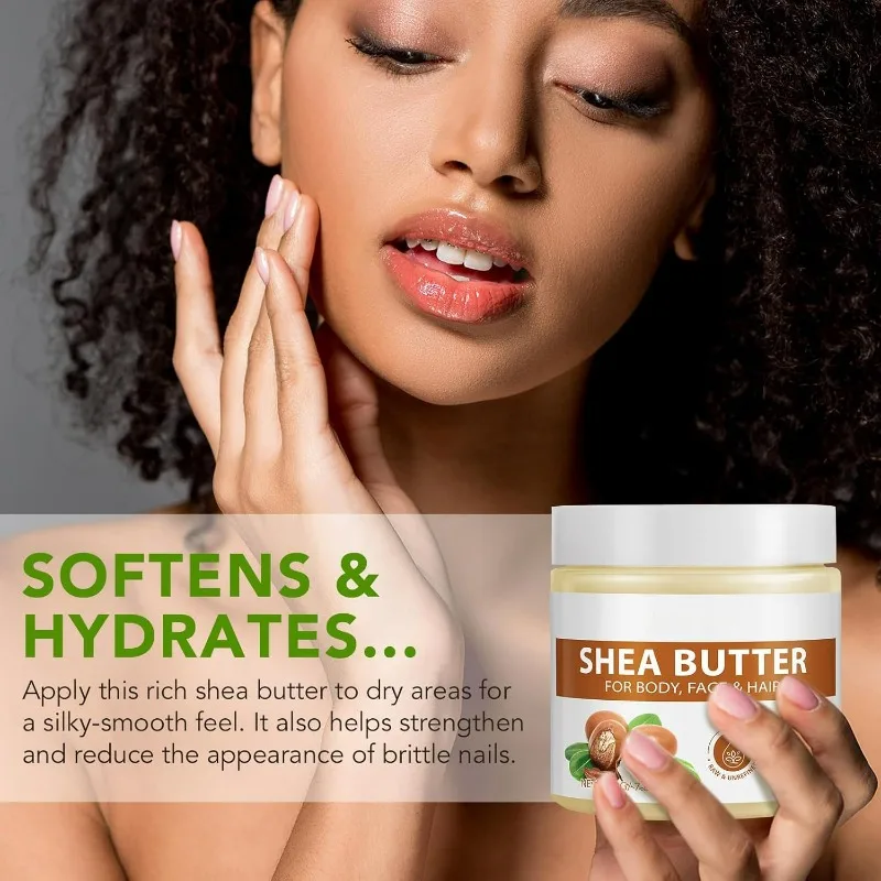 Shea Butter Multi-Purpose Body Butter 200g – Nourishing Balm for Face, Body & Hair, Deeply Moisturizes & Softens Dry Skin