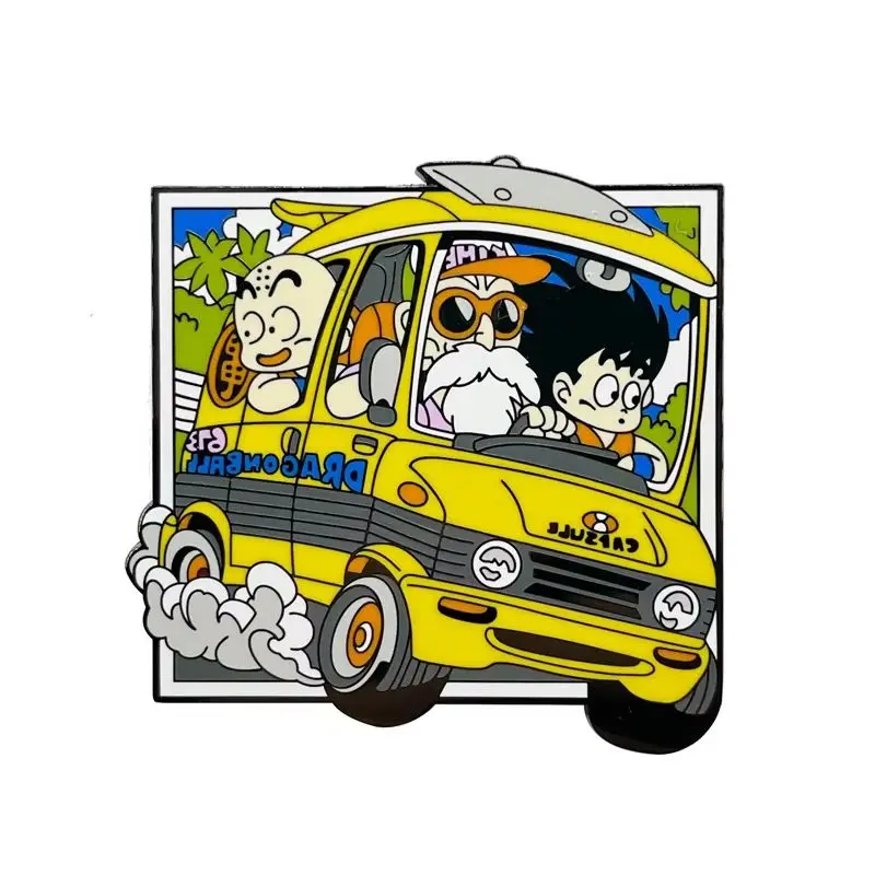 

New Dragon Ball Goku Krillin Master Roshi Metal Badges Anime Brooch Creative Fan Collection Pins Decorative Items