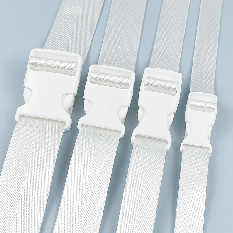 

1-5Set 20/25/32/38mm White Buckle Strap Fastener Plastic Carabiner for Bag Nylon Webbing Backpack Tape Adjust Clip Release Clasp