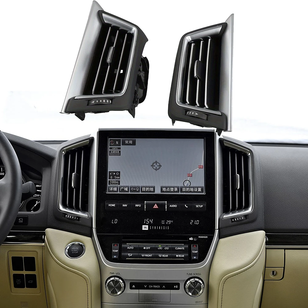 1 Pair Center Dash AC Air Vent Outlet Panel for Toyota Land Cruiser 200 LC200 2016+Console Air Vent Dashboard Fresh Air Grille