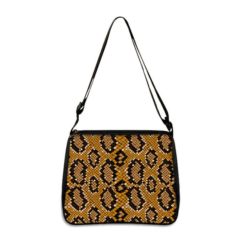 Frauen Serpentin Umhängetasche Kleine Platz Schulter Taschen Snake Print Kette Umhängetaschen für Womengirls Unterarm Handtasche