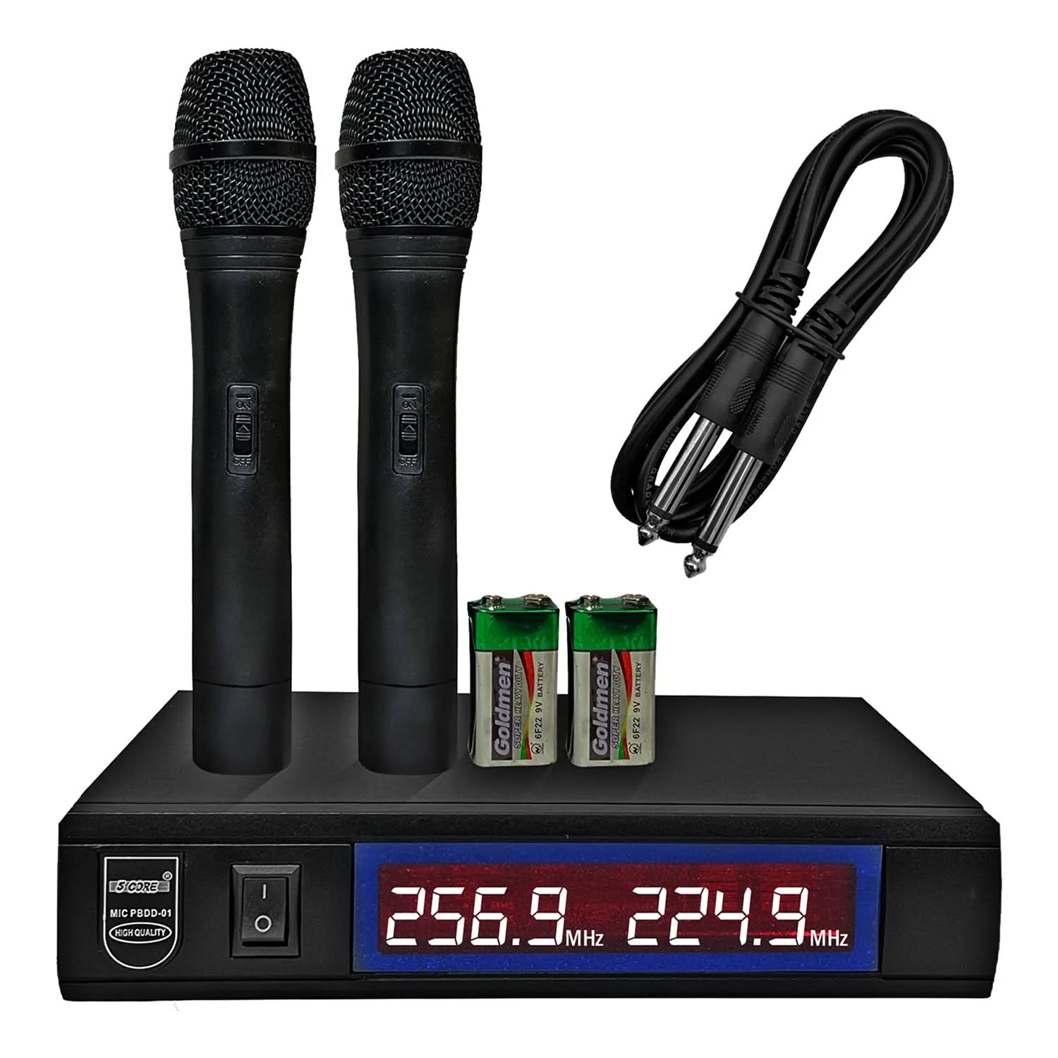 

5 Core Wireless Microphone VHF Fixed Dual Frequency Microfono Inalambrico 100FT Range WM PBDD 01