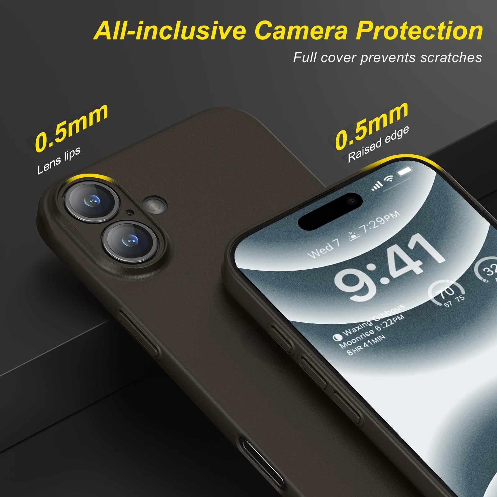 memumi Lightweight for iPhone 16 Ultra Slim Case, Camera Cover Full Protection 0.3mm Thin Case Minimalist Design