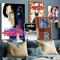 Monster Anime Vintage Posters Sticky Vintage Room Home Bar Cafe Decor Kawaii Room Decor
