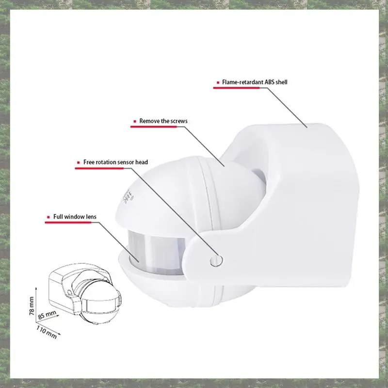 Promotion 2X PIR Infrared Motion Sensor AC110V-220V Motion Detector Adjustable Switch For Indoor And Outdoor Multiple Scenarios