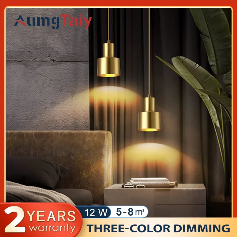 Simple LED Reading Lights Wall Lamp Gold And Black Pipe Acrylic Lampshade For Corridor Bedroom Study Room Bedside Sconces