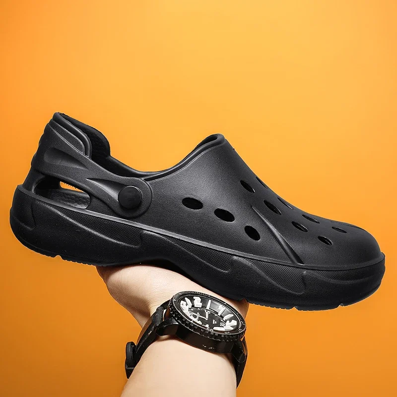 

Мужские летние уличные сабо — дышащая быстросохнущая обувь для воды для пляжного пешего бассейна, нескользящие легкие сандалии на мягкой подошве