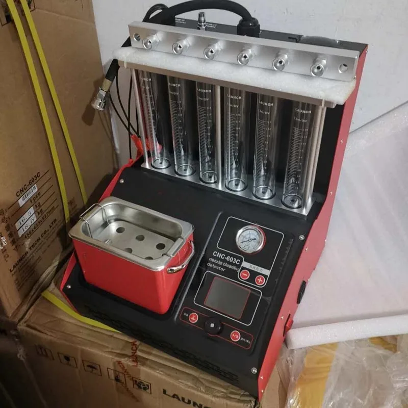 CNC-603C Fuel Injector Cleaner & Tester Ultrasonic Device For Auto Repair Shop Injector Carbon Cleaning Spray Atomization