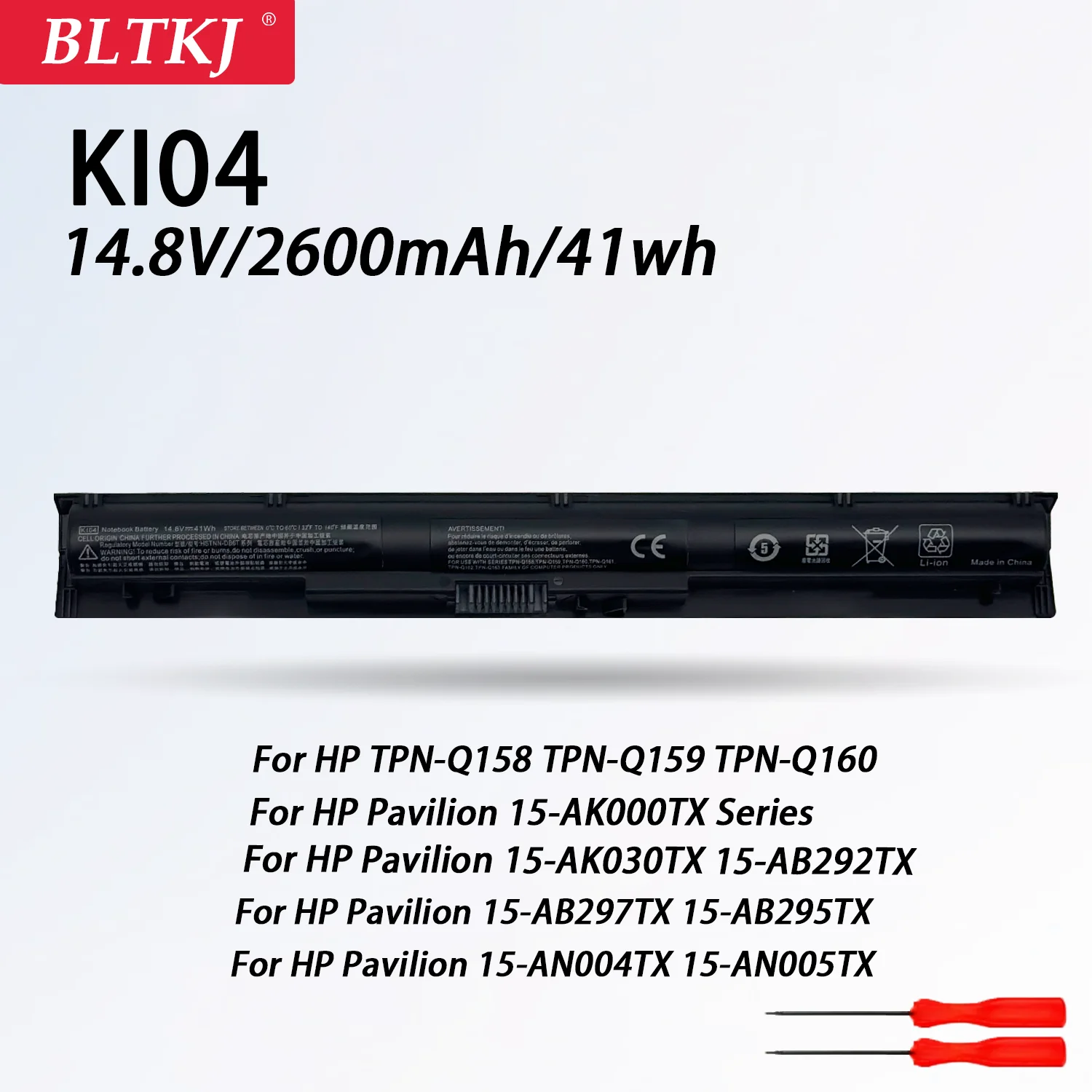 NEW KI04 Laptop Battery HSTNN-DB6T HSTNN-LB6S FOR HP N2L84AA TPN-Q158 TPN-Q159 TPN-Q160 TPN-Q161 15-an005TX 800049-001 800049-42