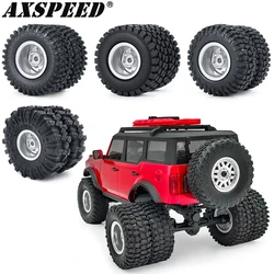 AXSPEED Front Rear Wheel Tires Hubs & CVD Driver Shaft Set for 1/24 RC Crawler Car Axial SCX24 All Series Modified Upgrade Parts