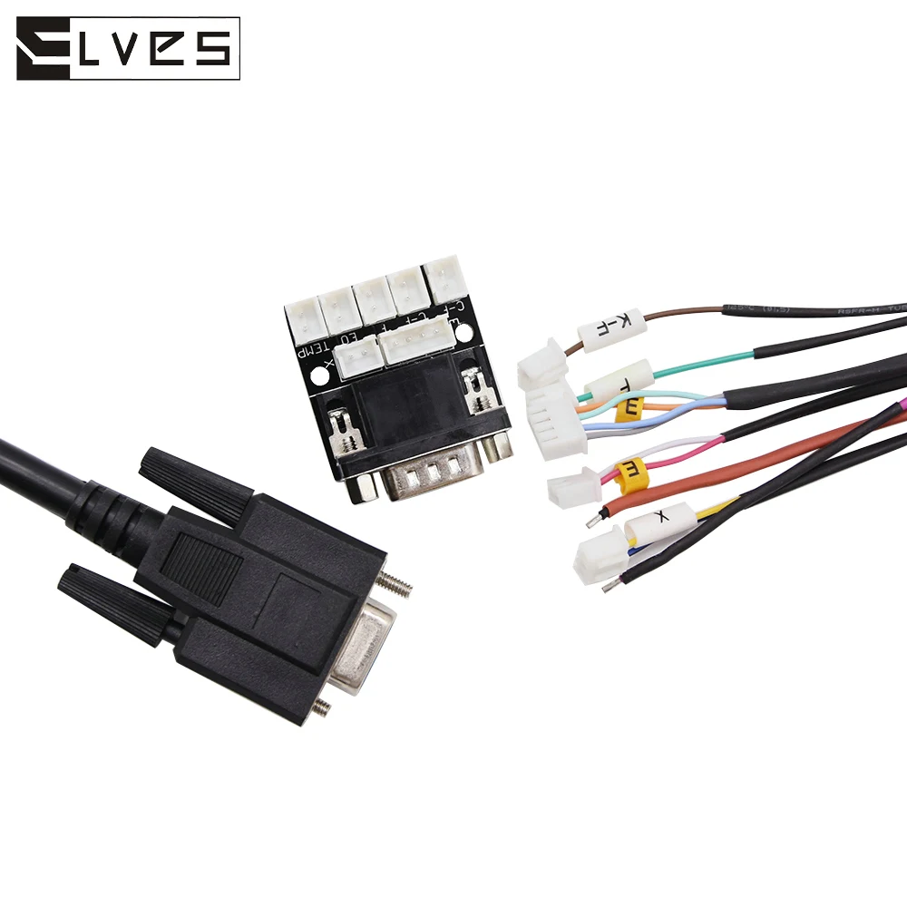 ELVES 3D Integrated Extrusion/Nozzle Heating/Temperature Control, Using VGA Signal Cable Transmission Motherboard