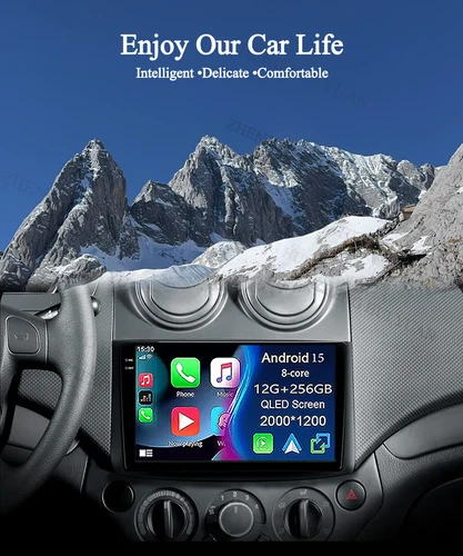 Imagen 2 del producto Android 15 Radio del coche para Chevrolet Aveo T250 2006 - 2012 Nexia 1 2020 - 2022 reproductor de vídeo Multimidia Auto CarPlay 4G + WIFI DPS