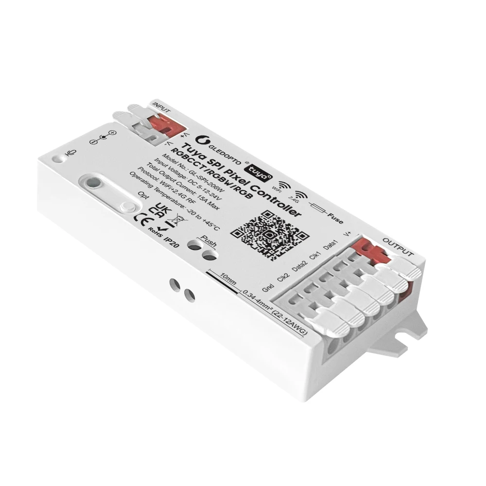 Gledopto Wifi SPI pixel Controller RGBCCT RGB RGBW DC5-24V DIY Verlichting Effect Muziek Sync Werk met Diverse IC Chipset