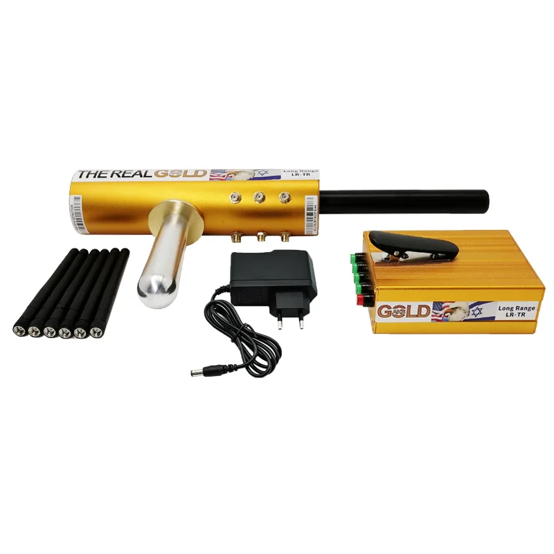 The Real AKS Gold Long Range Metal Detector Gold Detector 6 Antennas for Gold Silver Finder With Aluminum Box