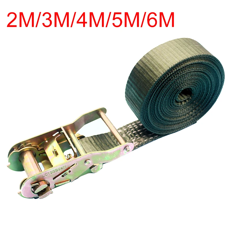 2/3/4/5/6M Ratchet Tie Down Cargo Lashing Shipping Package Strap Shipment Packing Belt Assembly Sling,1.5\